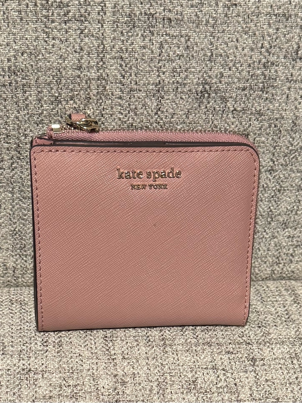 Kate Spade Blush Pink Saffiano Zip Around Wallet